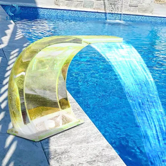 Stainless Steel Swimming Pool Waterfall Wall Pool Cascade