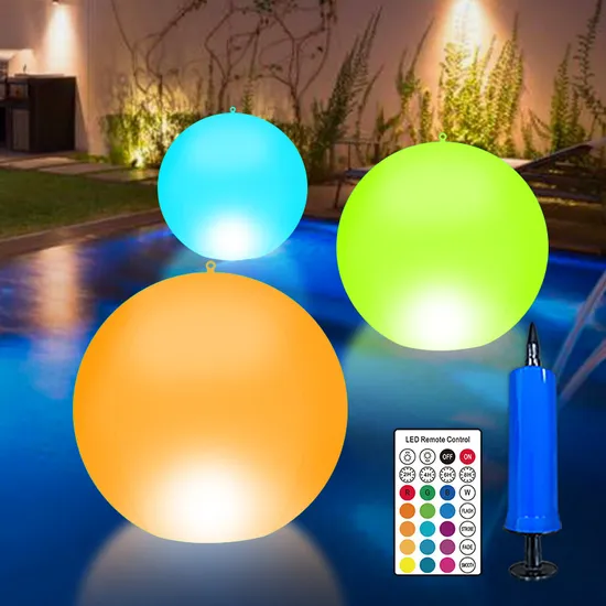 4packs Rechargeable Pool Lights, 3